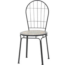 Gartenstuhl mit Mosaiksitzfläche und Metallgestell