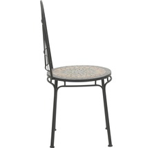 Gartenstuhl mit Mosaiksitzfläche und Metallgestell