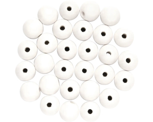Perles en bois mélange blanc 8 mm 80 pièces