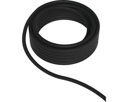 Câble textile noir enroulé