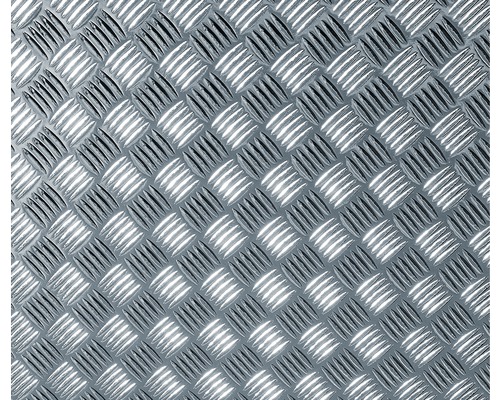 Tôle larmée en aluminium avec motif de nervures diagonales