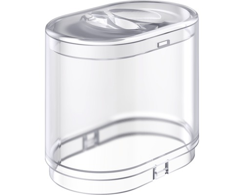 Récipient cylindrique transparent en plastique