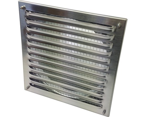 GRILLE DE VENTILATION RÉGLABLE EN ALUMINIUM Dimensioni mm 100x100 raccordo  d. 60 Couleur alluminio