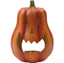 Halloween-Kürbis-Dekoration mit ausgeschnittenem Gesicht
