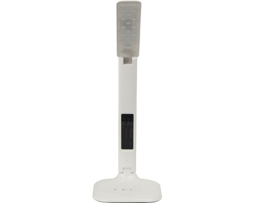 Lampe de bureau blanche avec LED et affichage numérique