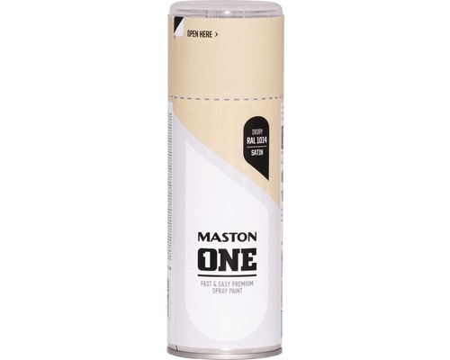 Peinture aérosol Maston ONE! mate satinée RAL 1014 ivoire 400 ml