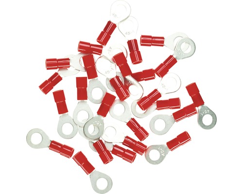 Cosse à œillet isolé M5 0,25-1,5 mm² rouge 25 pièces Haupa 260258