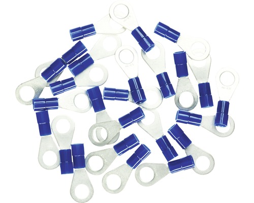 Cosse à œillet isolée M6 1,5-2,5 mm² bleu 25 pièces Haupa 260274