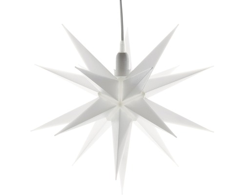 Lichtobjekt Stern Ø 35 cm weiß inkl. Elektrik Weißer Papierstern als Hängeleuchte
