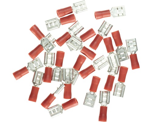 Cosse femelle plate isolée 0,25-1,5 mm² rouge 25 pièces Haupa 260392