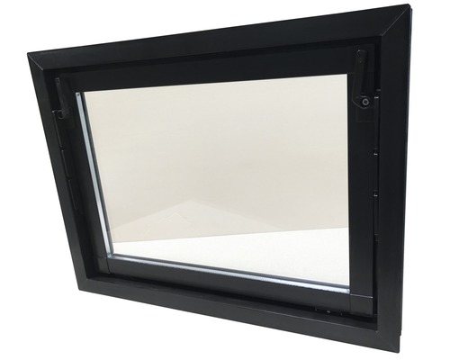 Fenêtre basculante multifonction WOLFA PLUS plastique brun 400x400 mm à verre isolant