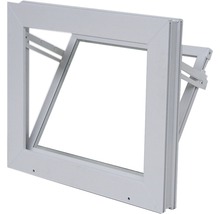 WOLFA Mehrzweck Kipp-Fenster PLUS Kunststoff weiß 600x400 mm mit Einfachglas-thumb-0