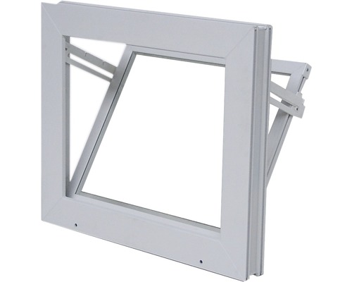 WOLFA Mehrzweck Kipp-Fenster PLUS Kunststoff weiß 600x400 mm mit Einfachglas-0