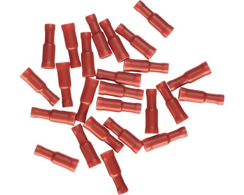 Haupa BLV260440 Rundsteckhülsen isoliert 0,25-1,5 mm² rot 25 Stück