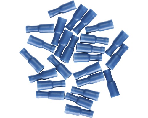 Connecteurs ronds isolés 1,5-2,5 mm² bleu 25 pièces Haupa 260442 Plusieurs connecteurs bleus à cosse