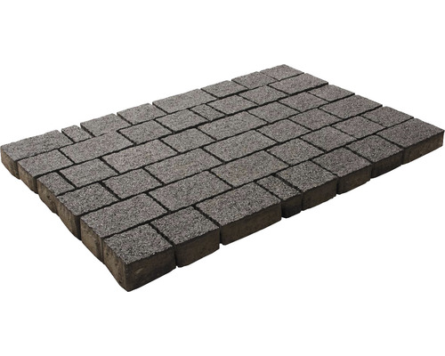 Pavé multiformat Capriccio gris granite foncé épaisseur 8 cm (disponible uniquement par couches)-0
