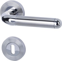 Garniture de poignée de porte en acier inoxydable avec rosette de clé