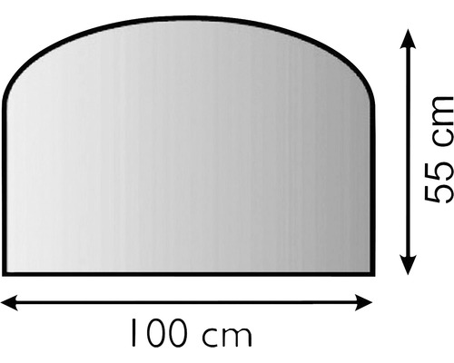Abbildung eines Spiegels mit den Maßen 100 cm Breite und 55 cm Höhe