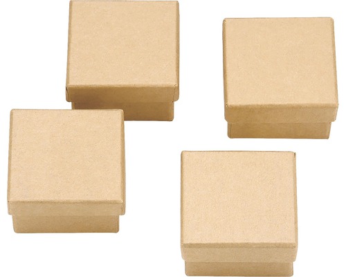 Set de mini boîtes en carton carrées 4 pces