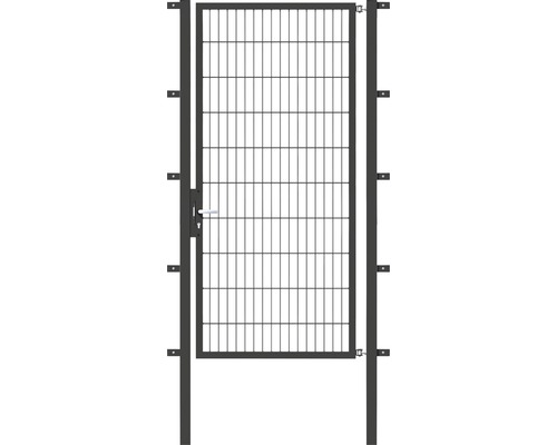 Portillon grillagé simple ALBERTS Flexo 100 x 200 cm y compris poteaux 6 x 6 cm anthracite