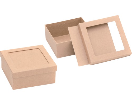 Boîte en carton avec passepartout 11x11x5 cm