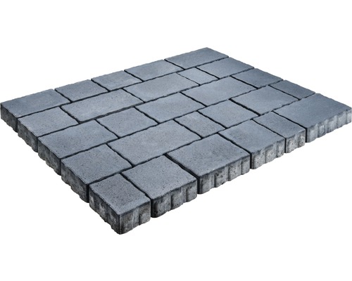 Pavé multiformat Natura Plano anthracite épaisseur 8 cm (disponible uniquement par couches)