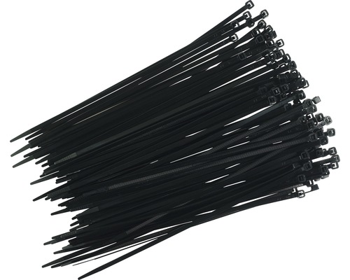 Serre-câbles résistant aux UV noir 250x4,8 mm 100 pièces Haupa 262618