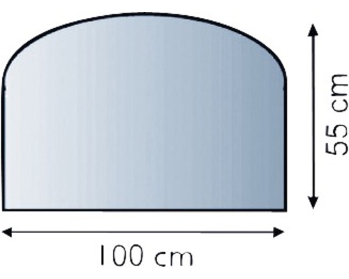 Dalle de sol verre segment 100x55 cm