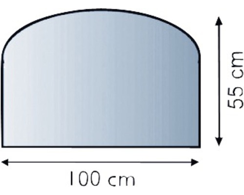 Vorlegeplatte Glas 100x55 cm Segmentbogen Vorlegeplatte Glas 100x55 cm Segmentbogen