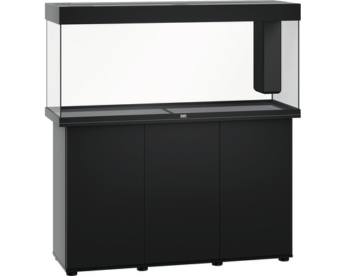 Aquarium noir avec meuble bas assorti pour un aspect harmonieux