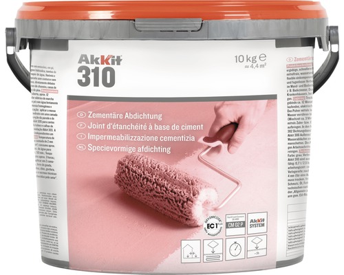 Produit d'étanchéité à base de ciment Akkit 310 10 kg (4 x 2,5 kg)