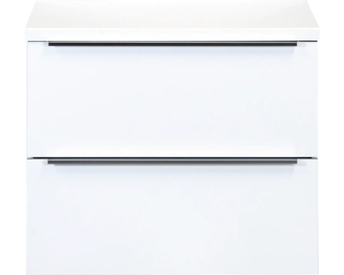 Meuble sous-vasque Sanox Pulse couleur de façade blanc à haute brillance brillant 70 x 58,6 x 50 cm