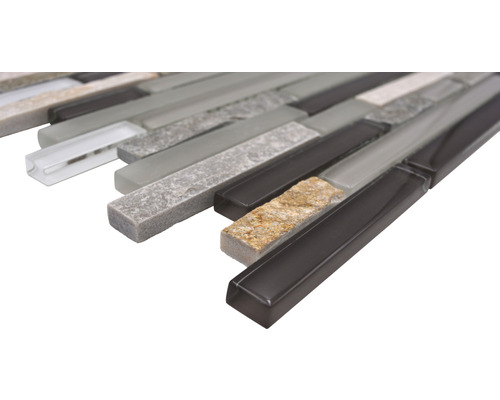 Mosaikfliese aus Glas und Stein