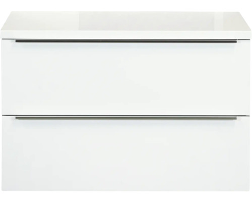 Waschtischunterschrank Sanox Pulse BxHxT 90 x 58,6 cm x 50 cm Frontfarbe weiß hochglanz glanz 84724001