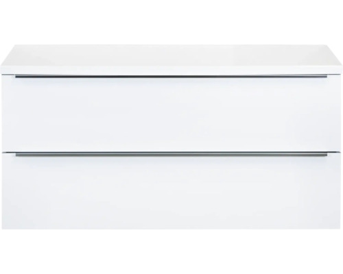 Waschtischunterschrank Sanox Pulse BxHxT 120 x 58,6 cm x 50 cm Frontfarbe weiß hochglanz glanz 84724401