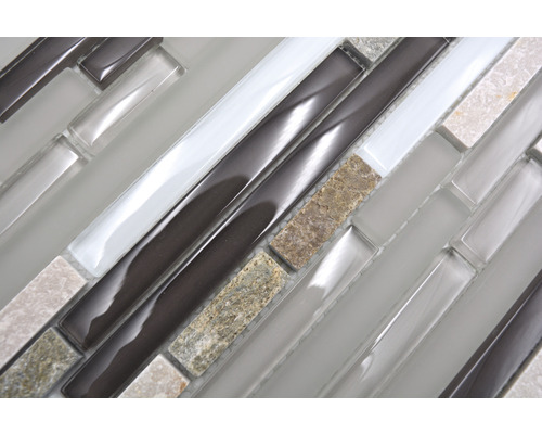 Mosaikfliese aus Glas und Stein