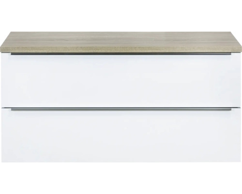 Waschtischunterschrank Sanox Pulse BxHxT 120 x 58,6 cm x 50 cm Frontfarbe weiß hochglanz glanz 84724601