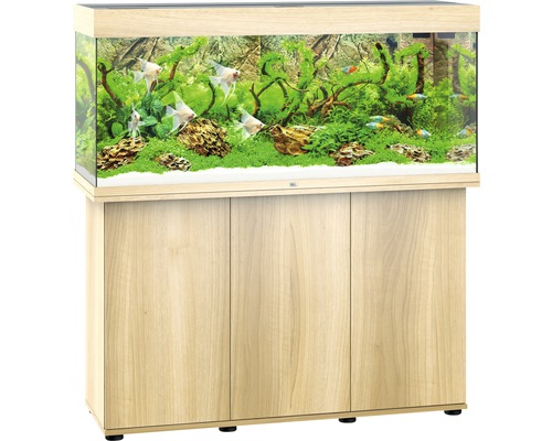 Kit complet d'aquarium Juwel Rio 240 LED SBX avec sous-meuble bois clair