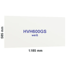 Chauffage en verre infrarouge Vitalheizung HVH600GS 58,5x118,5 cm blanc 600 Watts