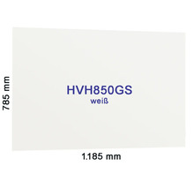 Chauffage en verre infrarouge Vitalheizung HVH850GS 78,5x118,5 cm blanc 850 Watts