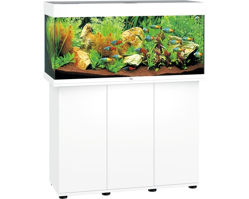 Aquariumkombination JUWEL Rio 180 SBX mit LED-Beleuchtung, Heizer, Filter und Unterschrank weiß