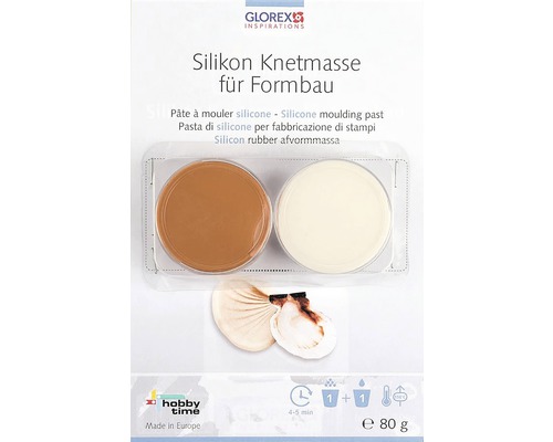 Silikon Kautschuk Formbaumasse knetbar 2x 40 g Silikon Knetmasse für den Formbau in einer Verpackung