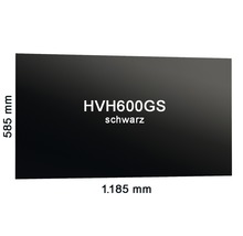 Chauffage en verre infrarouge Vitalheizung HVH600GS 58,5x118,5 cm noir 600 Watts