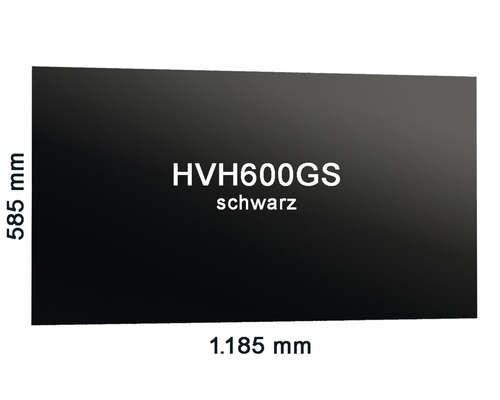 Plaque noire HVH600GS mesurant 585 mm sur 1 185 mm