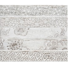 Carrelage de sol en grès-cérame fin Skagen blanc émaillé 15x90 cm-thumb-1