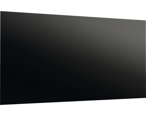 Chauffage en verre infrarouge Vitalheizung HVH850GS 78,5x118,5 cm noir 850 Watts Crédence de cuisine noire