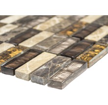 Mosaïque en verre et pierre