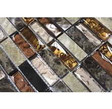Mosaïque en verre et pierre