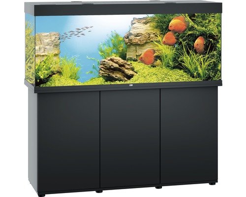 Kit complet d'aquarium Juwel Rio 450 LED SBX avec sous-meuble noir