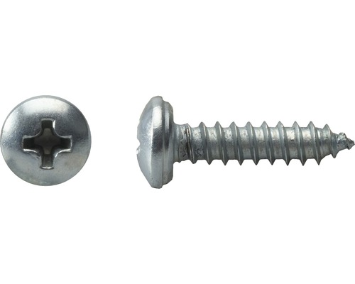 Blechschraube m. Halbrundkopf 3,9x13 mm verzinkt, 1000 Stück Linsenkopf-Blechschraube mit Kreuzschlitz